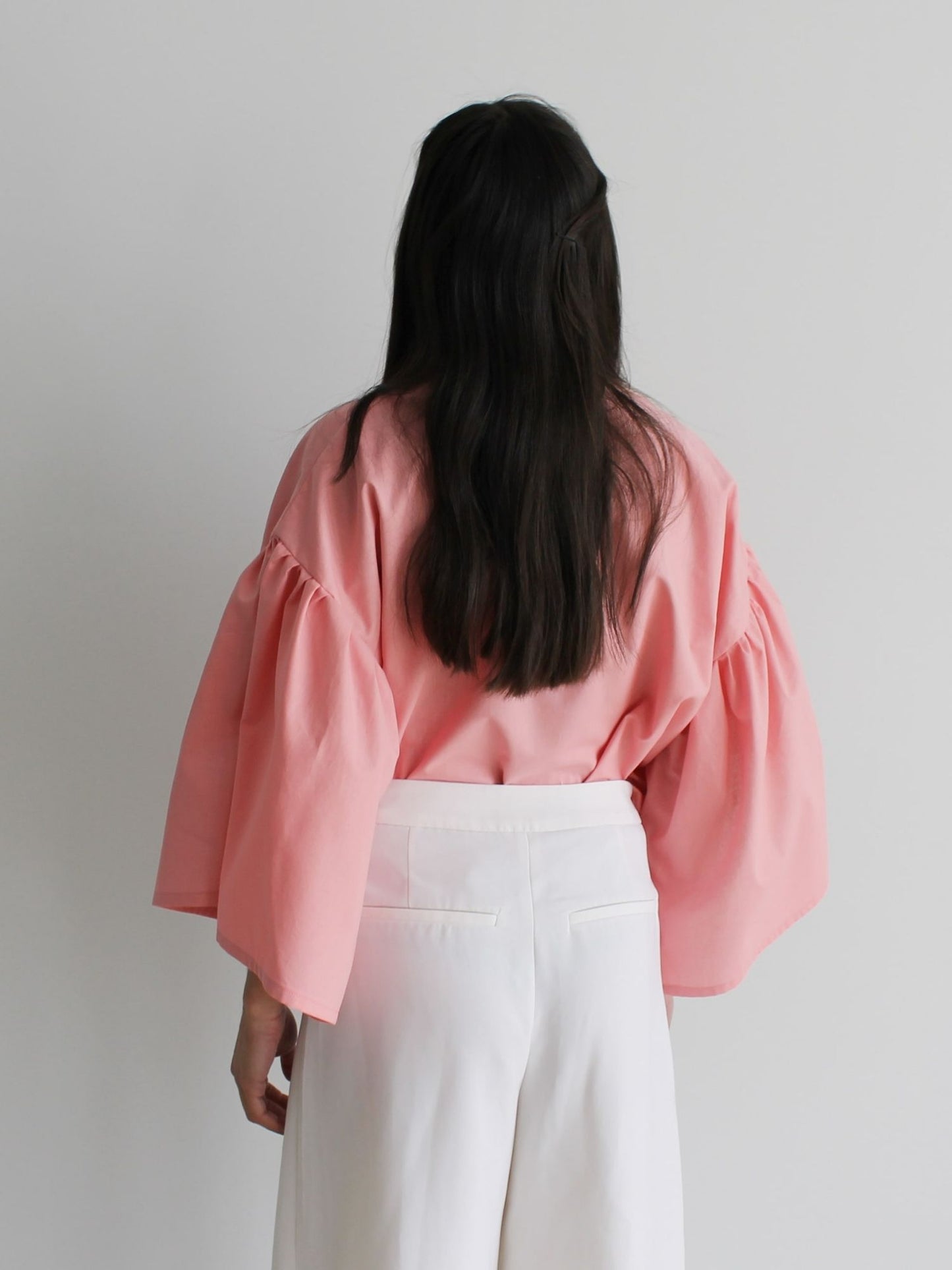Camisa manga volante - Rosa