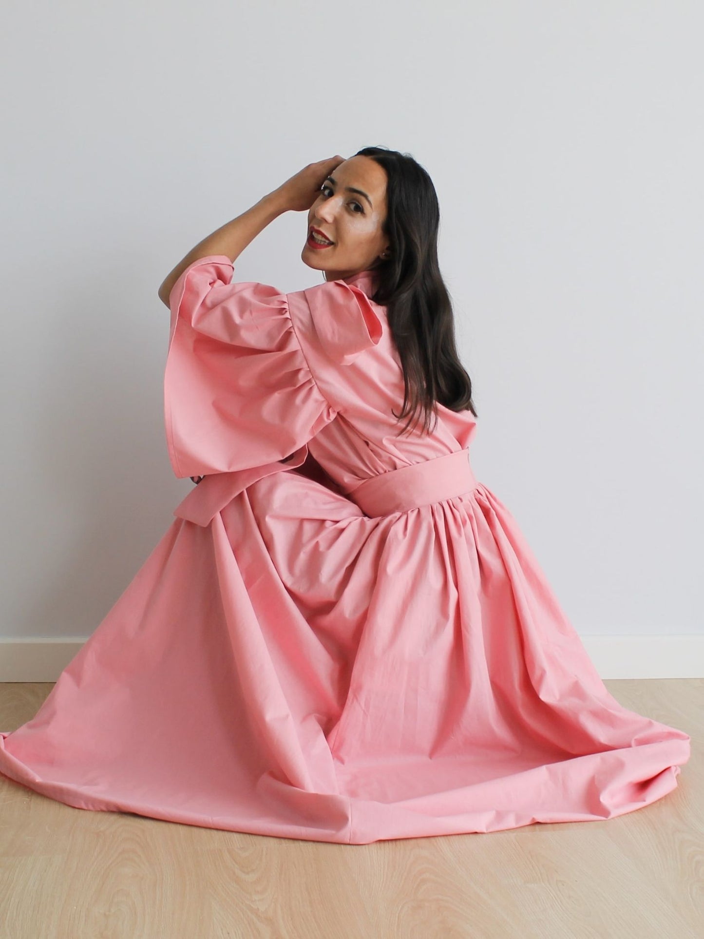 Camisa manga volante - Rosa