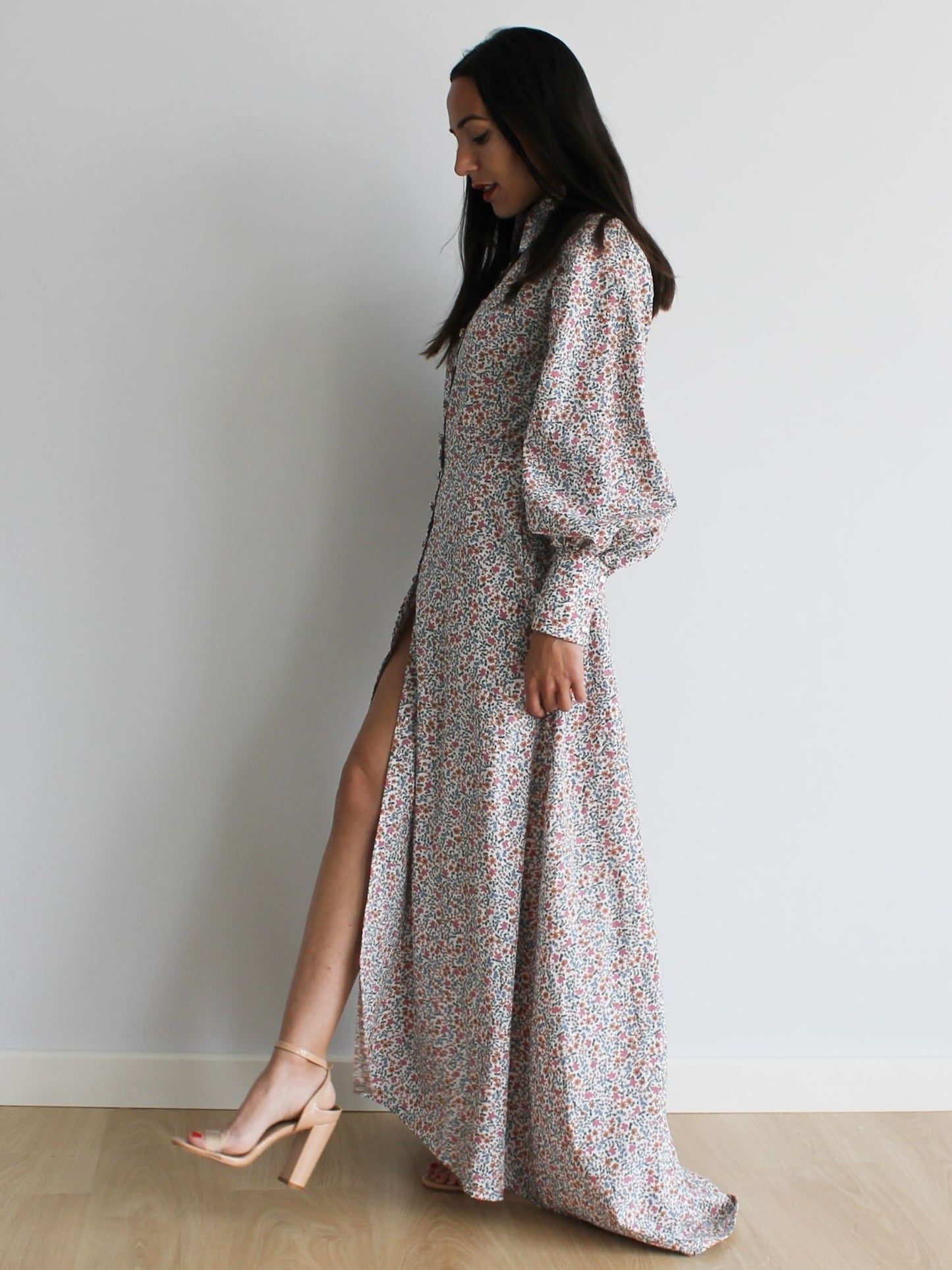 Vestido camisero flores
