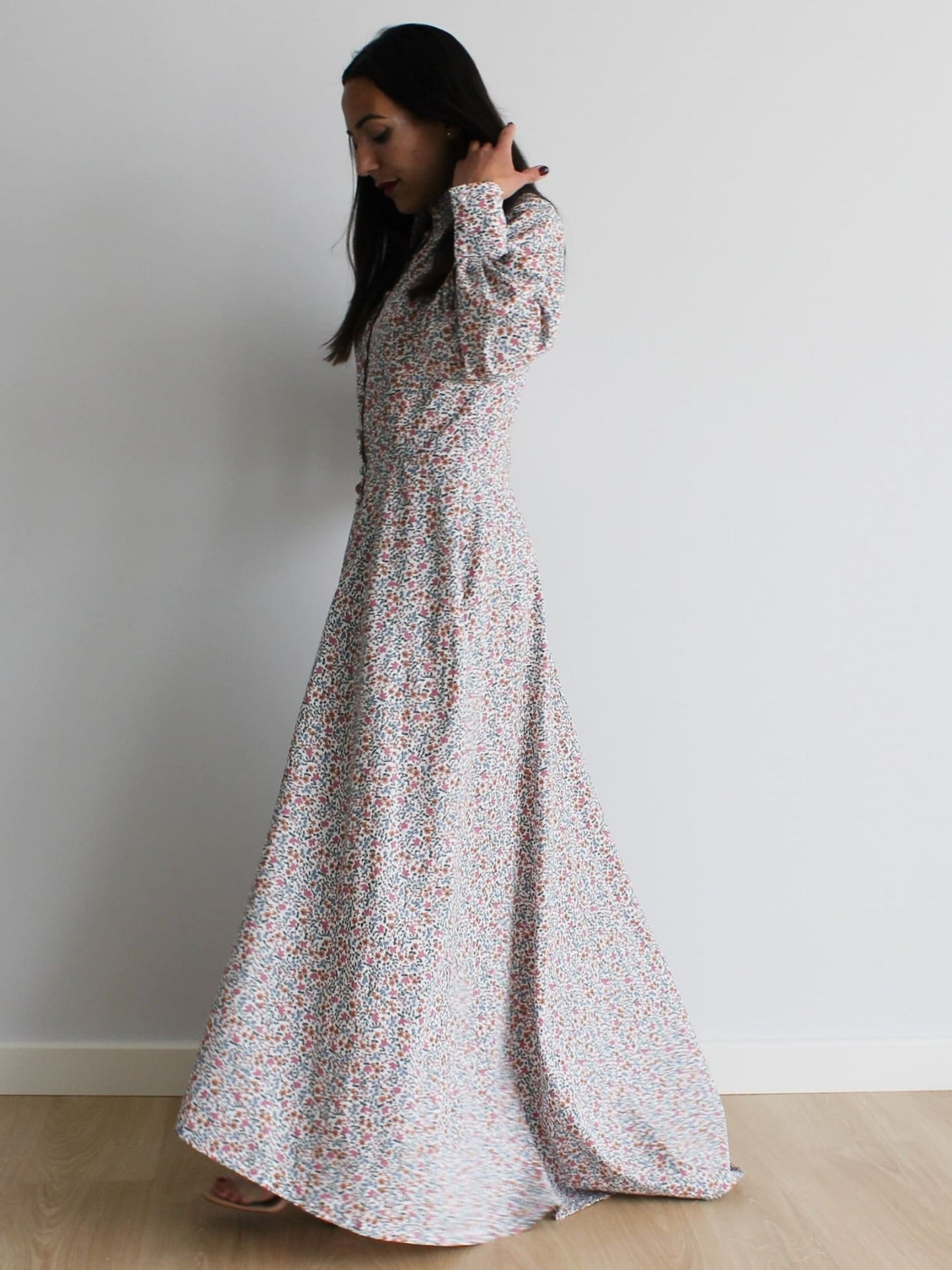 Vestido camisero flores