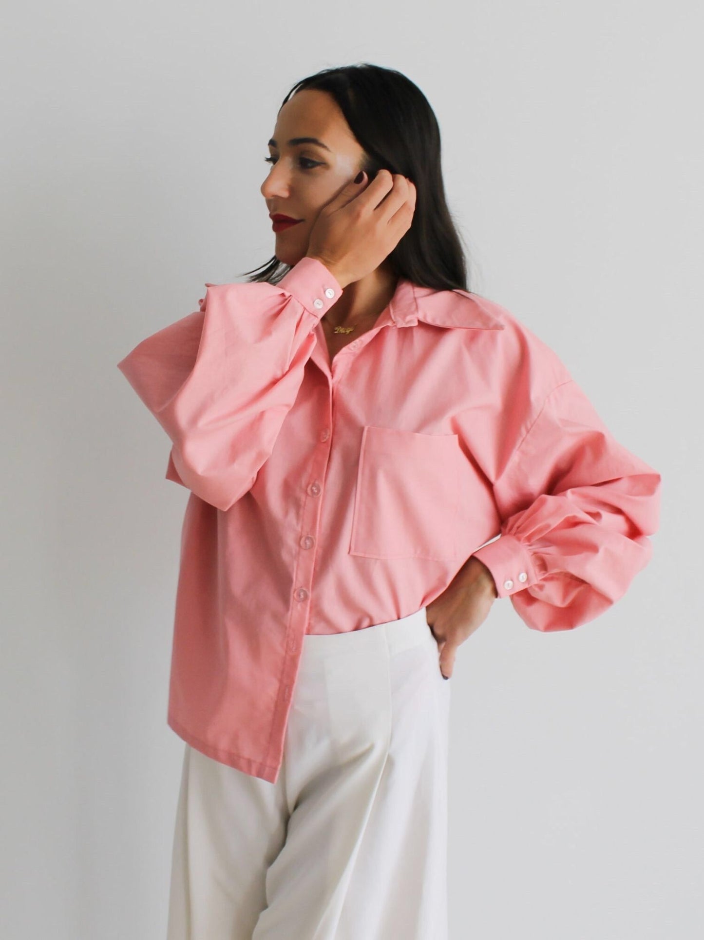 Camisa oversize - Rosa