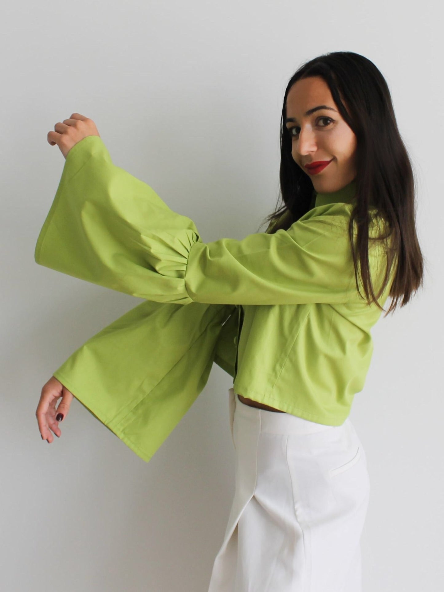 Camisa verde manzana