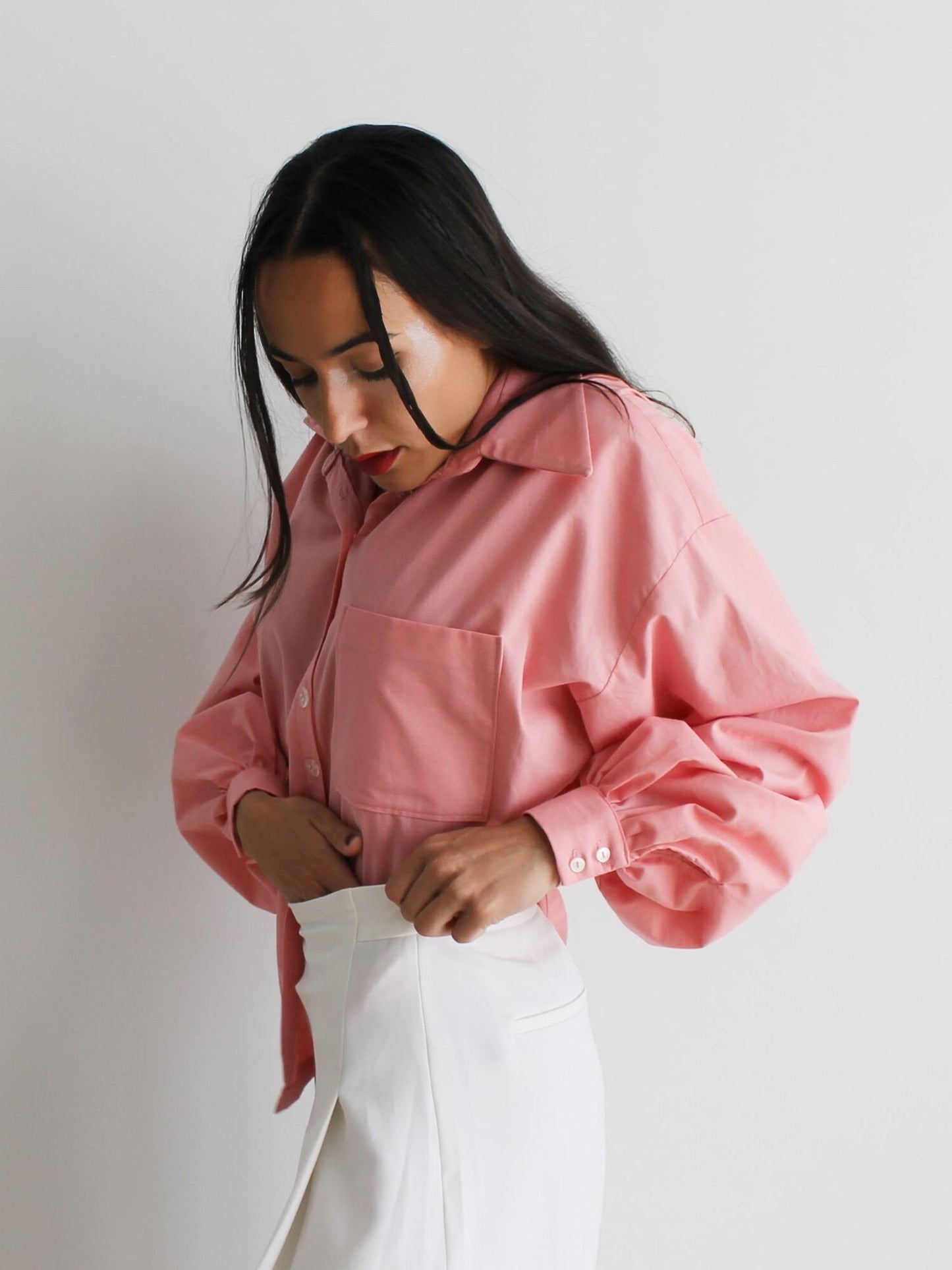 Camisa oversize - Rosa