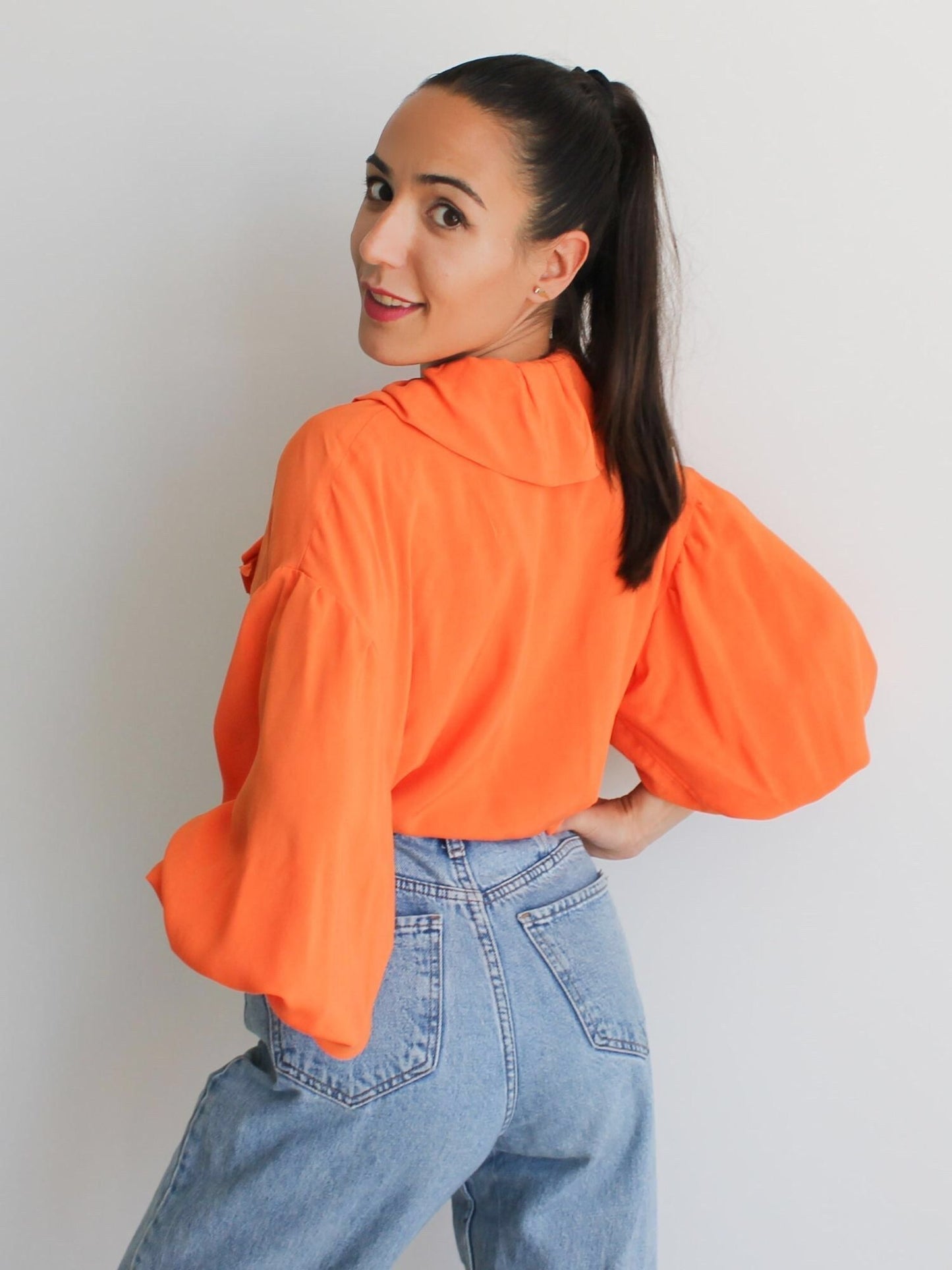 Blusa naranja viscosa