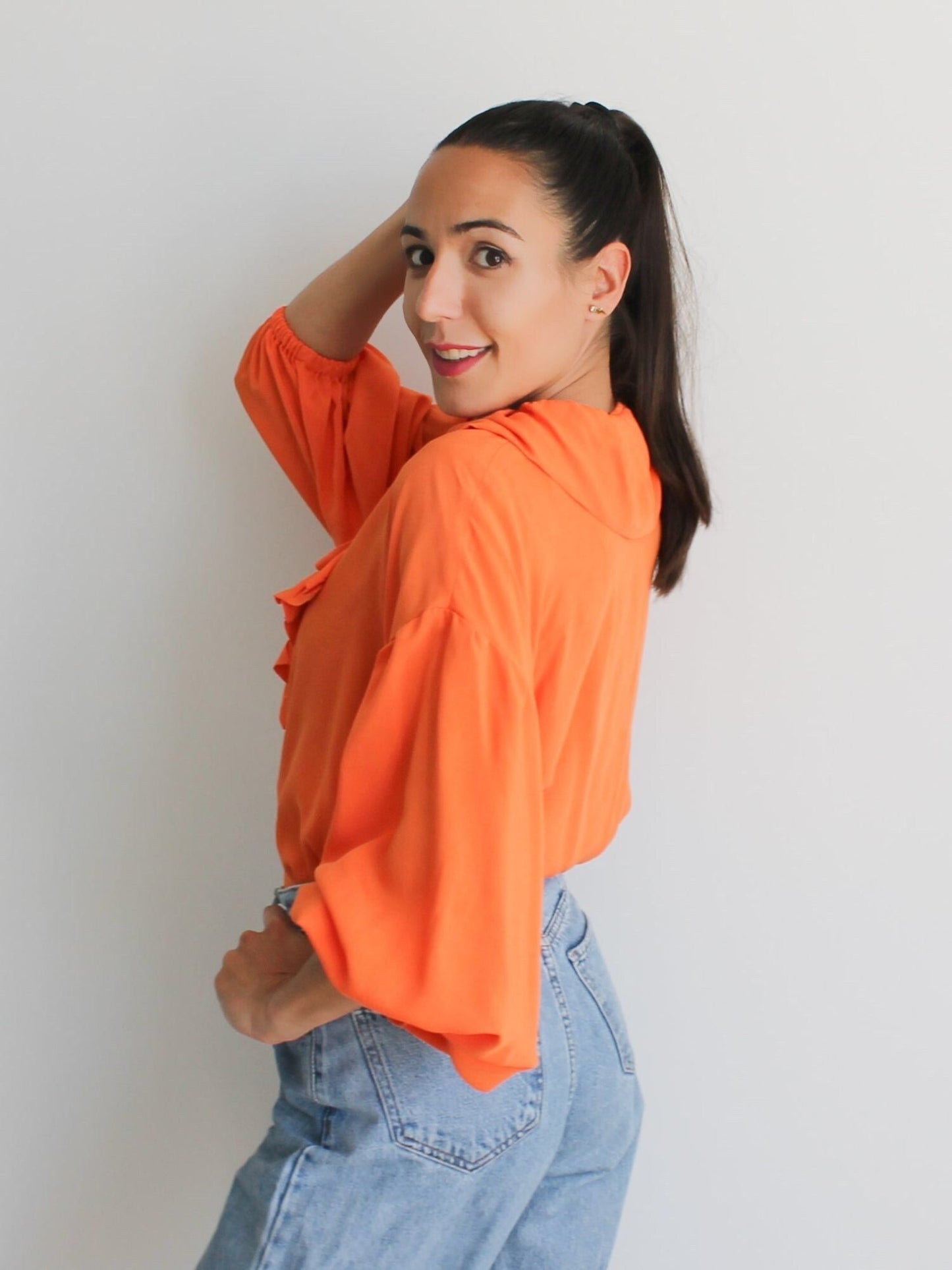 Blusa naranja viscosa